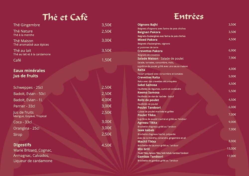 Les Saveurs de l'Inde - Menu Image 3